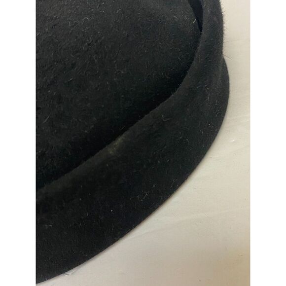 Vtg Norman Durana Womens Rhinestone Pillbox Hat‎ Black One Size - Picture 6 of 13